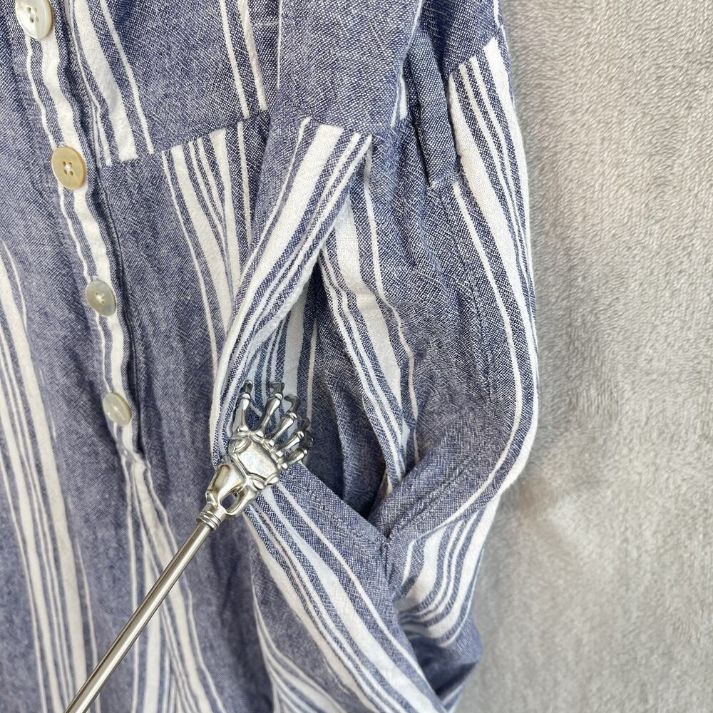 Rails Kyra Seaport Stripe Linen Blend Jumpsuit Large Quiet Luxury Summer Resort - Picture 6 of 16